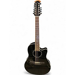 Used Ovation 2751AX-5-G Black 12 String Acoustic Electric Guitar