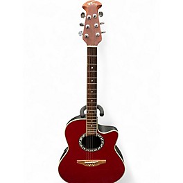 Used Ovation Applause AE128 red Acoustic Electric Guitar