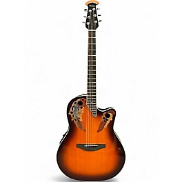 Used Ovation CE48 Sunburst Acoustic Electric Guitar