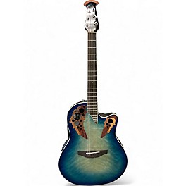 Used Ovation CE48P celebrity elite Blueberry burst Acoustic Electric Guitar