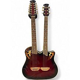 Used Ovation CSE225 Celebrity Double Neck RUBY REDBURST Acoustic Electric Guitar