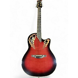 Used Ovation Ce778 Red Fade Acoustic Guitar