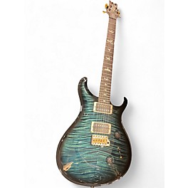 Used PRS Custom 24 10 Top Blue Burst Solid Body Electric Guitar