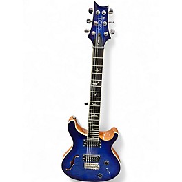 Used PRS SE Custom 22 Semi-Hollowbody Sapphire Blue Trans Hollow Body Electric Guitar