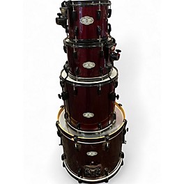 Used Pearl 4 Piece Vision Candy Apple Red Drum Kit