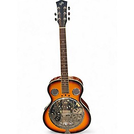 Used Pyle ROUND NECK RESONATOR 2 Tone Sunburst Resonator Guitar