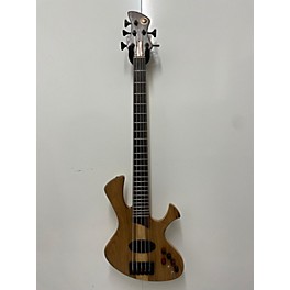 Used Used Quintino Custom Double Cut Natural Walnut Electric Bass Guitar