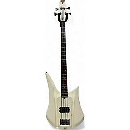Used RKS Asymmetric Bass White Satin Electric Bass Guitar
