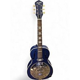 Used Recording King RPH-R2-E-MBL Wabash Blue Resonator Guitar