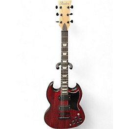 Used Reuter Guitars SG Style Aged Crimson Solid Body Electric Guitar