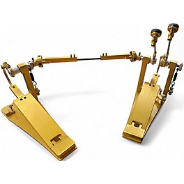 Used Rl Drums Large Double Bass Pedal Gold Drum
