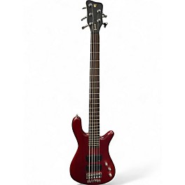 Used RockBass by Warwick Streamer 5 Trans Crimson Red Electric Bass Guitar