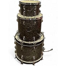 Used Rogers 3 Piece Covington Black Diamond Pearl Drum Kit