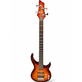 Used Rogue LX400 PRO Trans Amber Electric Bass Guitar