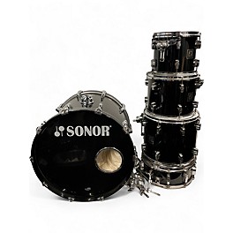 Used SONOR 5 Piece Force 3003 solid black Drum Kit