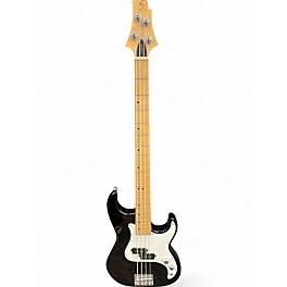 Used Samick Corsair Black and White Electric Bass Guitar