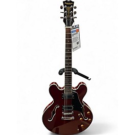 Used Samick SAN 450 Cherry Red Hollow Body Electric Guitar