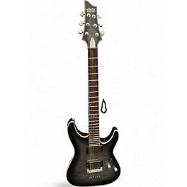 Used Schecter C-1 PLATINUM Trans Black Solid Body Electric Guitar