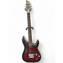 Used Schecter Guitar Research C-1 Platinum FR S SATIN CRIMSON RED BURST Solid Body Electric Guitar