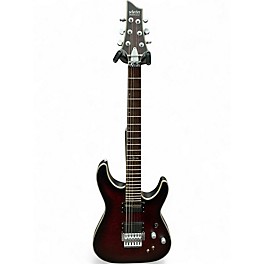 Used Schecter Guitar Research C-1 Platinum FS R Satin Crimson Burst Solid Body Electric Guitar