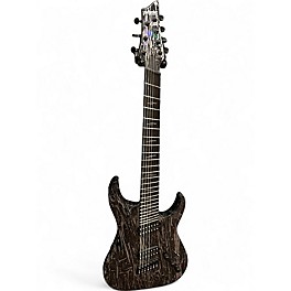 Used Schecter Guitar Research C-1 Silver Mountain Black and Silver Solid Body Electric Guitar