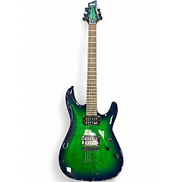 Used Schecter Guitar Research C-6 Elite Blue/Green Burst Solid Body Electric Guitar