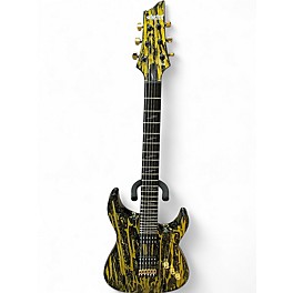 Used Schecter Guitar Research C1 EXCLUSIVE GOLD MOUNTAIN Gold Solid Body Electric Guitar