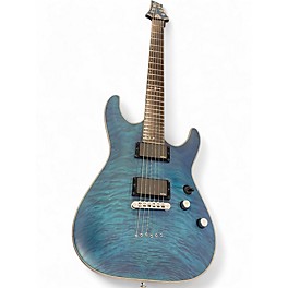 Used Schecter Guitar Research C1 Platinum Trans Blue Solid Body Electric Guitar