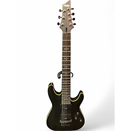 Used Schecter Guitar Research DIAMOND SERIES 7 STRING Black Solid Body Electric Guitar