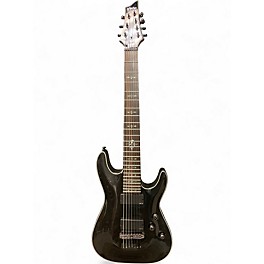 Used Schecter Guitar Research Damien Elite 7 BLACK SPARKLE Solid Body Electric Guitar