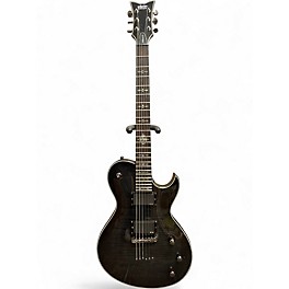 Used Schecter Guitar Research Damien Elite Solo Black Solid Body Electric Guitar