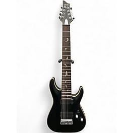 Used Schecter Guitar Research Damien Platinum 8 Black Solid Body Electric Guitar
