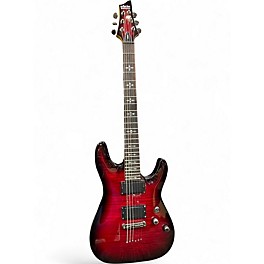 Used Schecter Guitar Research Demon 6 Crimson Red Solid Body Electric Guitar