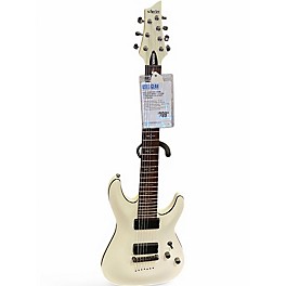 Used Schecter Guitar Research Demon 7 String Alpine White Solid Body Electric Guitar