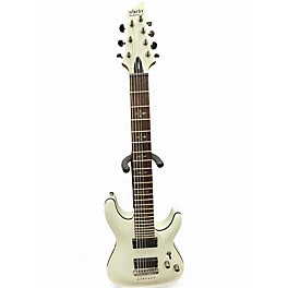 Used Schecter Guitar Research Demon 7 String Vintage White Solid Body Electric Guitar