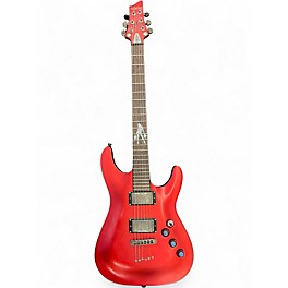 Used Schecter Guitar Research Diamond Series Lady Luck Chrome Red Solid Body Electric Guitar