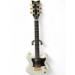 Used Schecter Guitar Research H6LLYW66D ZACKY VENGEANCE White Solid Body Electric Guitar
