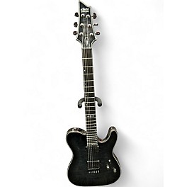 Used Schecter Guitar Research Hellraiser C1 Hybrid Trans Black Solid Body Electric Guitar