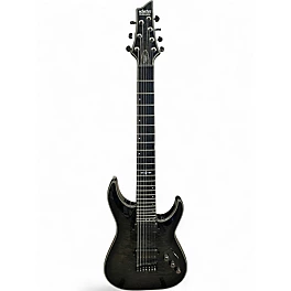 Used Schecter Guitar Research Hellraiser C7 Hybrid Transparent Black Solid Body Electric Guitar