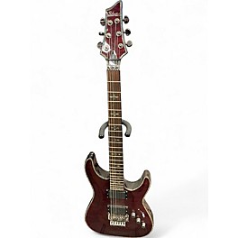 Used Schecter Guitar Research Hellraiser Deluxe Floyd Rose Crimson Red Trans Solid Body Electric Guitar