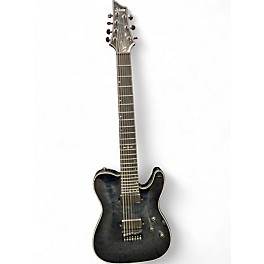 Used Schecter Guitar Research Hellraiser PT7 Hybrid Trans Black Solid Body Electric Guitar