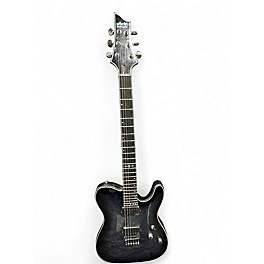 Used Schecter Guitar Research Hybrid PT Trans Black Solid Body Electric Guitar
