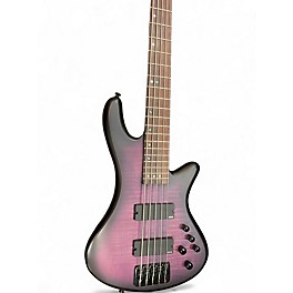 Used Schecter Guitar Research  Limited-Edition Stiletto Studio-5 5-String Bass  Trans Purple Electric Bass Guitar