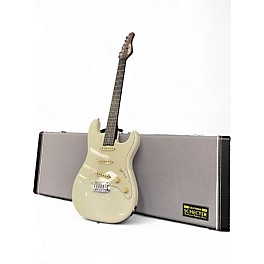 Used Schecter Guitar Research NICK JOHNSTON USA SIGNATURE Olympic White Solid Body Electric Guitar