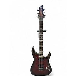 Used Schecter Guitar Research OMEN ELITE BLACK CHERRY BURST Solid Body Electric Guitar