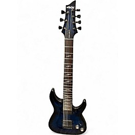 Used Schecter Guitar Research OMEN ELITE SEVEN Blue Solid Body Electric Guitar
