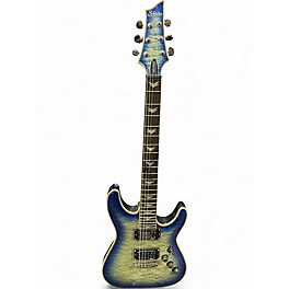 Used Schecter Guitar Research Omen Extreme 6 Ocean Blue Burst Solid Body Electric Guitar