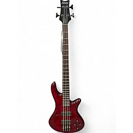 Used Schecter Guitar Research Stiletto Custom 4 String BLOOD RED Electric Bass Guitar