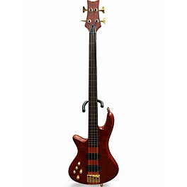 Used Schecter Guitar Research Stiletto Studio 4 String Fretless Honey satin  Electric Bass Guitar