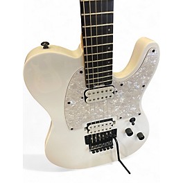 Used Schecter Guitar Research Sun Valley Super Shredder PT FR Metallic White Solid Body Electric Guitar